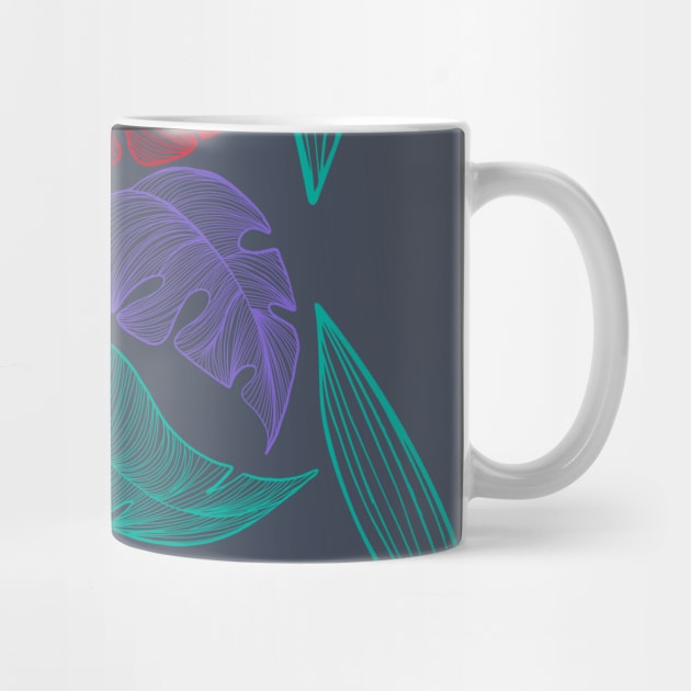 Pattern with tropical plants by magenta-dream